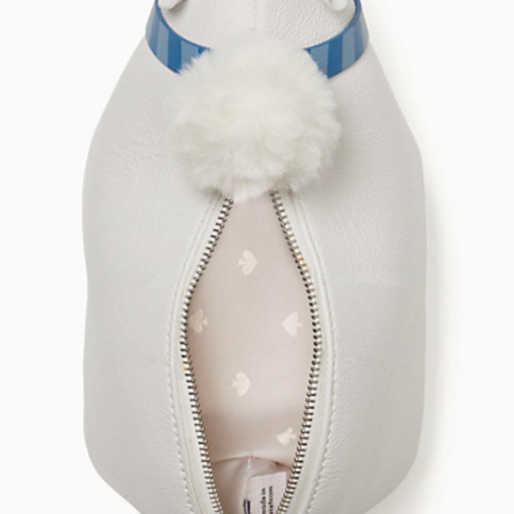 BEAUTIFUL ARTIC FRIENDS POLAR ANIMAL WHITE BEAR WEARING BLUE SCARF KATE SPADE - Picture 8 of 9